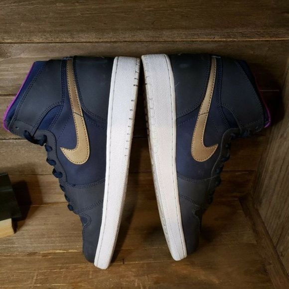 Womens Nike Jordan 1 Retro High Maya Moore Purple Power Sneakers Shoes Size 10.5 - Picture 4 of 6